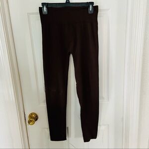 ICON APPAREL brown fleece stretch leggings size small / medium